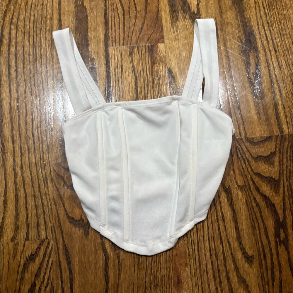 SHEIN White Corset Top